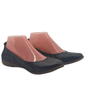 Josef Seibel Fenja 01 Ballet Flats – Size 38 (US 7–7.5) – Black Leather